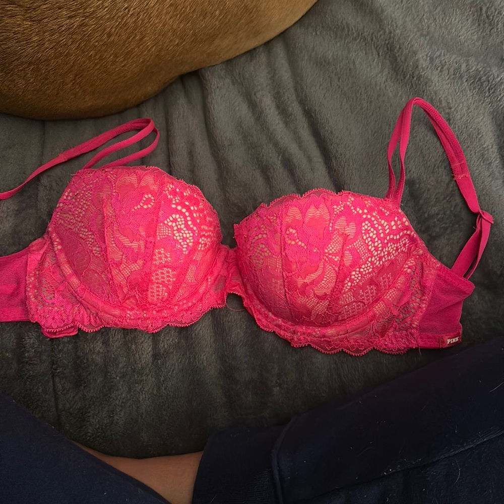 Victoria’s Secret pink neon pink bra 34a
